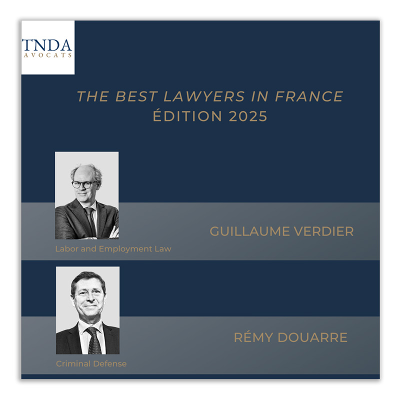 The best lawyers in France édition 2025 - TNDA AVOCATS