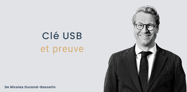 Clé USB et preuve