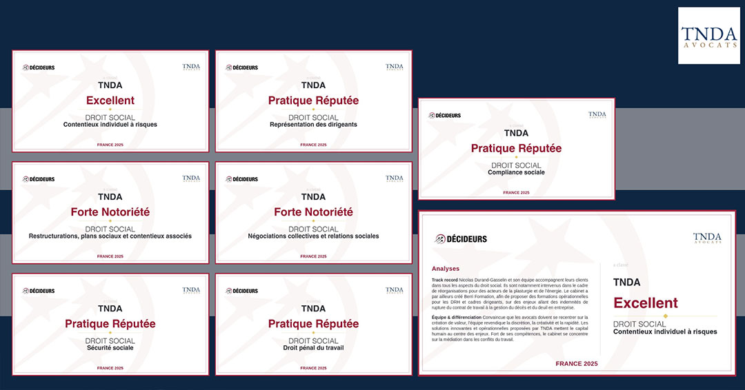 Décideurs Magazine 2025 Ranking – Social Relations & Labor Law